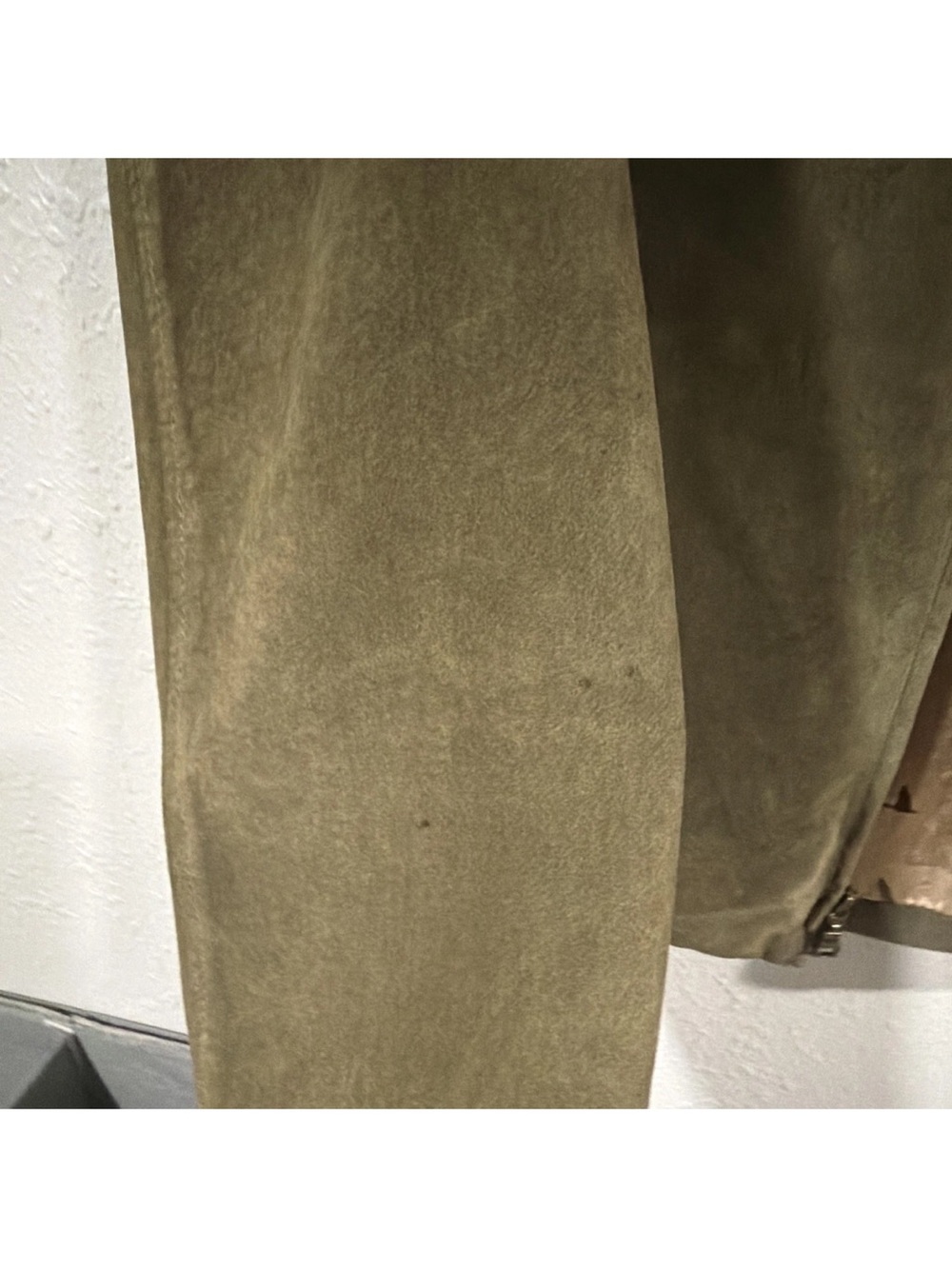 Vintage Y2K Eddie Bauer Olive Green Suede Jacket - Women's Casual Leather Coat - Picture 5 of 13